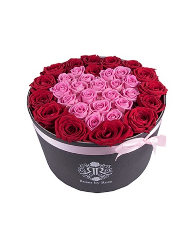 Pink Heart - Fresh Roses