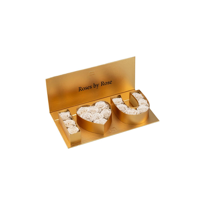 Valentijn Special Goud Longlife Rozenbox