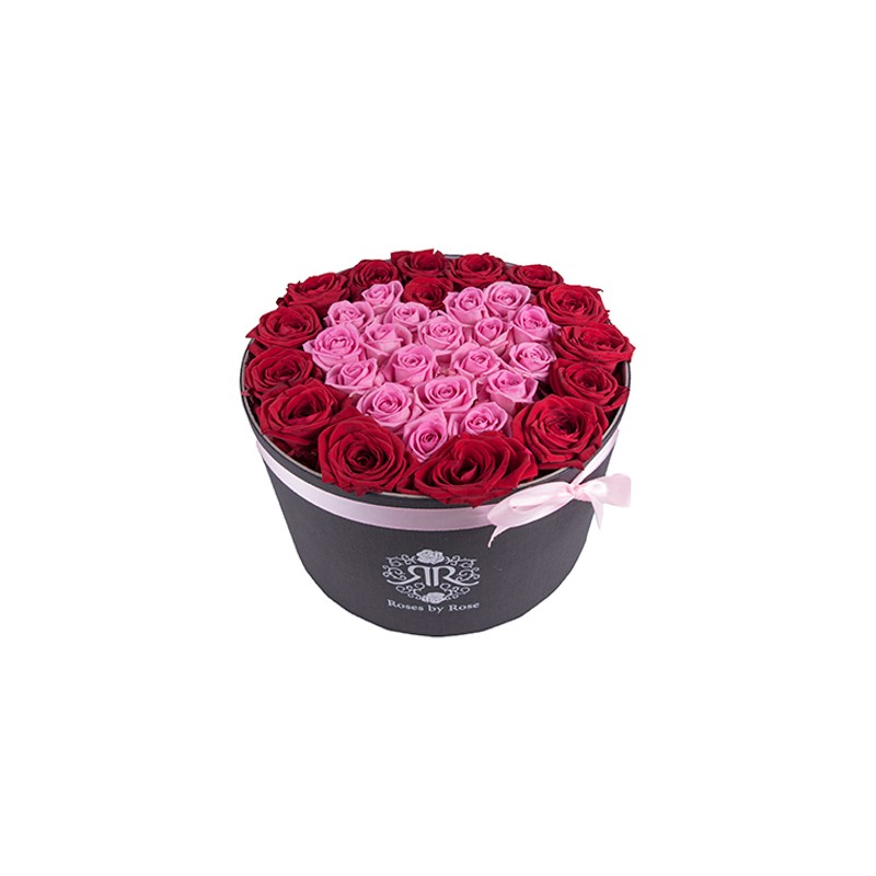 Hartvormige Verse Rozenbox Pink Heart
